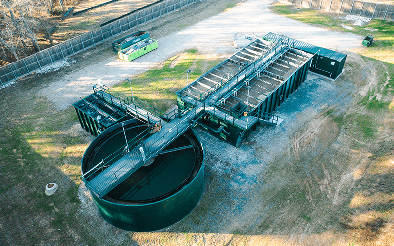 Ariel view of Quadvest utility plant and partner with BOK Financial.