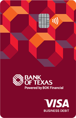 image of Bank of Texas debit card