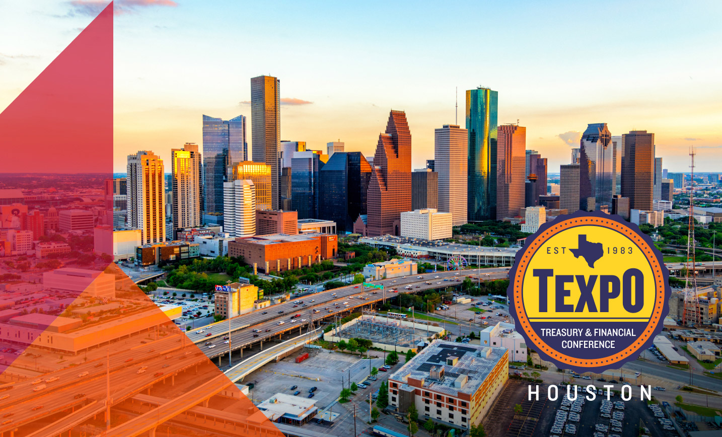 Houston skyline promoting TEXPO 2024